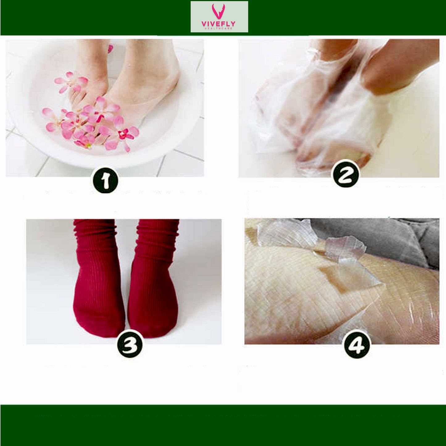 Vivefly Healthcare Pedicure Sokken Eelt droge voet kloven Foothealer - Vivefly Healthcare